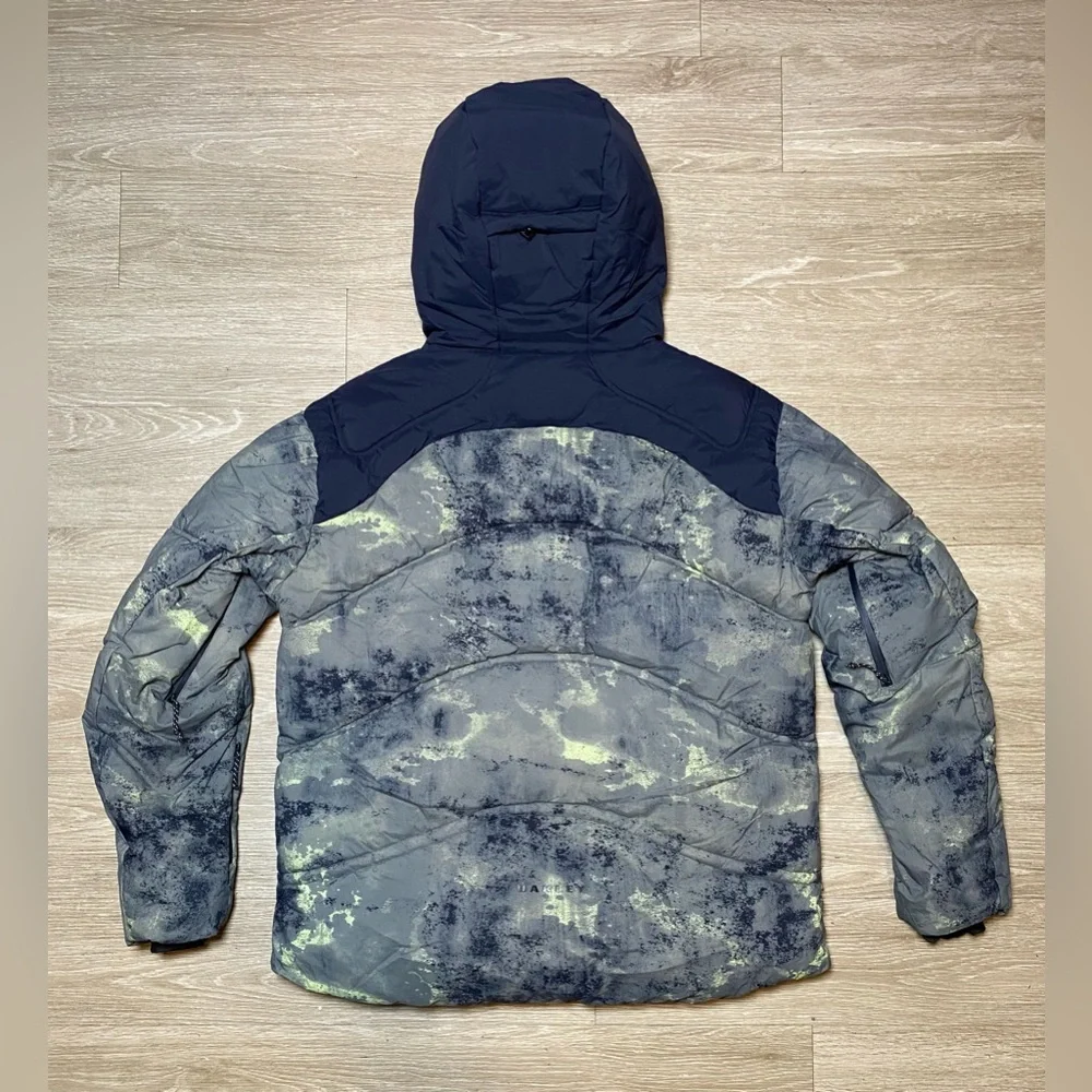 Men Size 2XL Oakley TC Ryykinn Ski & Snowboard Oxidation Print Green Jacket *NEW